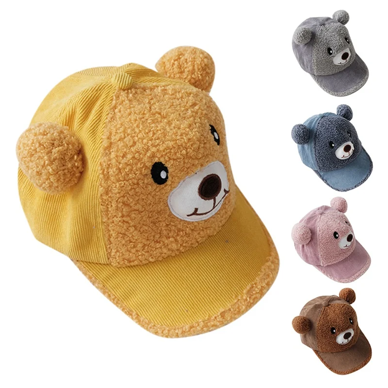

Cartoon Kids Baby Visor Baseball Cap Cotton Peaked Hat Cute Infant Girls Baseball Cap Cotton Boys Peaked Hat Baby Helmet Winter