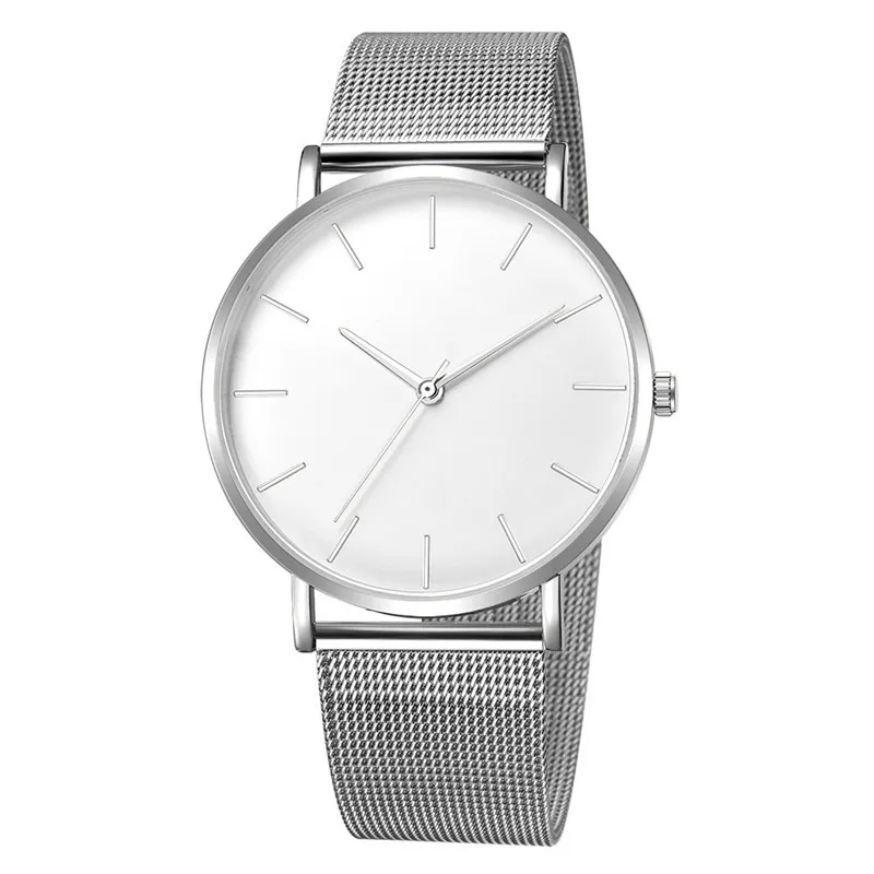 Роскошные часы, мужские сетчатые ультра-тонкие кварцевые наручные часы из нержавеющей стали, мужские часы, reloj hombre relogio masculino