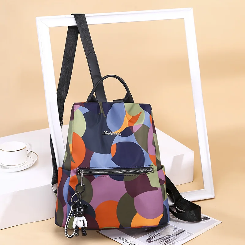 

Oxford Cloth Backpack Women's 2019 New Style Fashion Korean-style Versatile Fashion Floral Anti-Theft School Bag Student Backpac