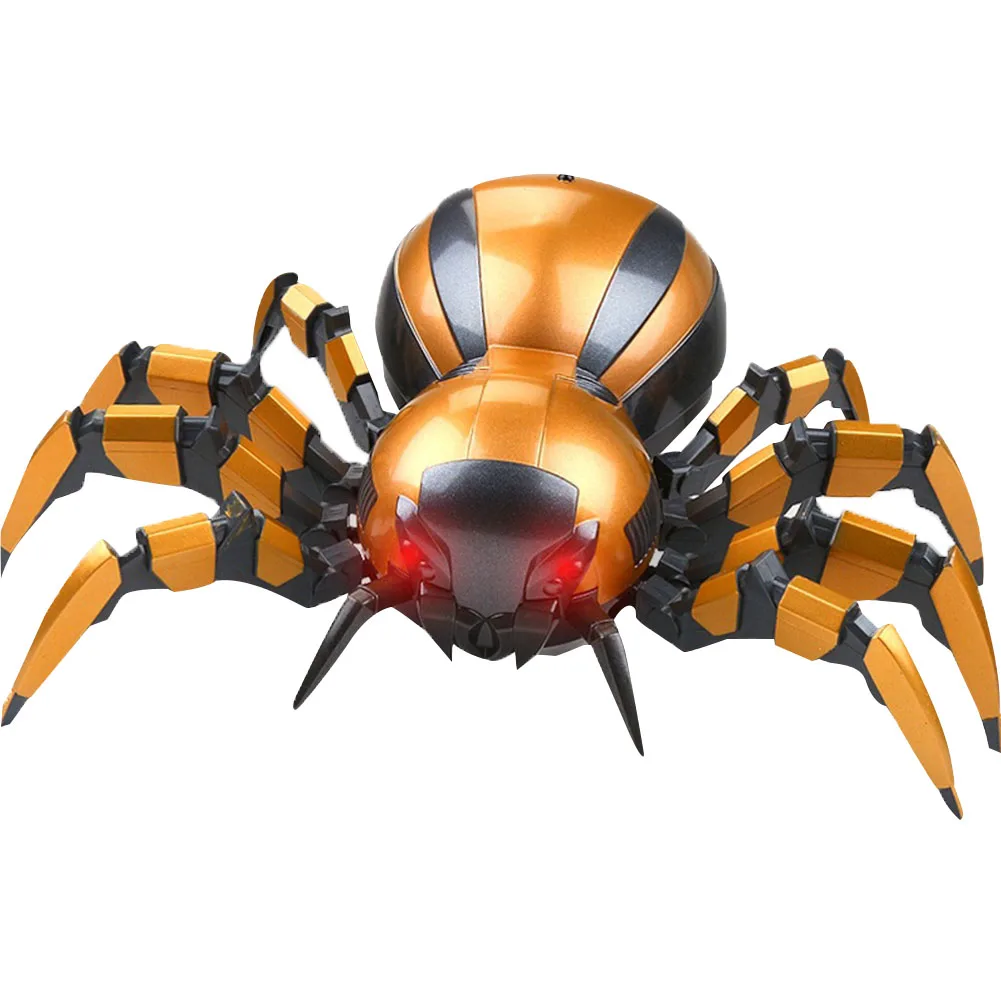 

4CH Sound Toy Remote Control Gift Party USB Charging Cool Simulation RC Model LED Lights Mechanical Spider 360 Rotation Children