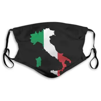 

Italian Flag Unisex Anti-Pollution Mask Dust Mask with Filter Mask Black