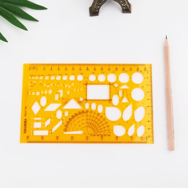 

K Resin Heating Ventilation Design Drawing Template Ruler Measuring Tool Student R9JB