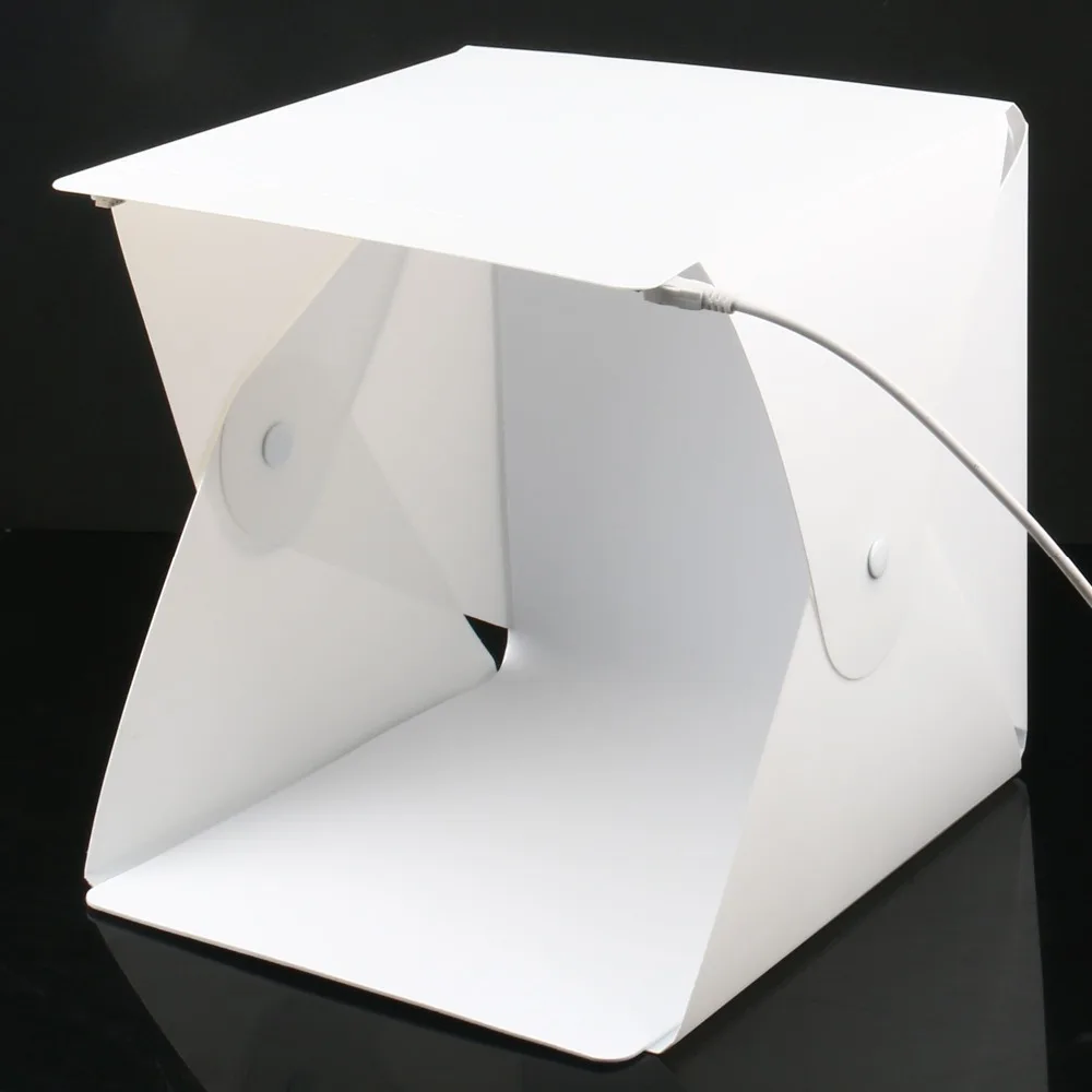 Портативный складной лайтбокс Фотостудия софтбокс с светодиодный черный белый снимок, фон для фото студия коробка