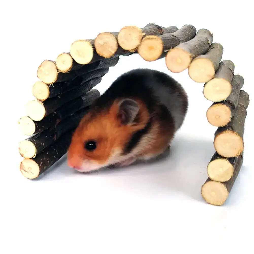 Яблоко деревянный арочный мост хомяк doging туннель хомяк игрушка для прорезывания зубов домашних животных Кролик морская свинка поставки маленькая жевательная игрушка для домашнего питомца игрушка
