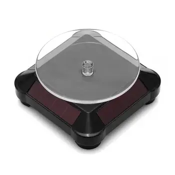 

Fashionable Solar Power Battery 360 Degree Turntable Rotating Display Stand Watch Ring Necklaces Jewelry Stand Holder