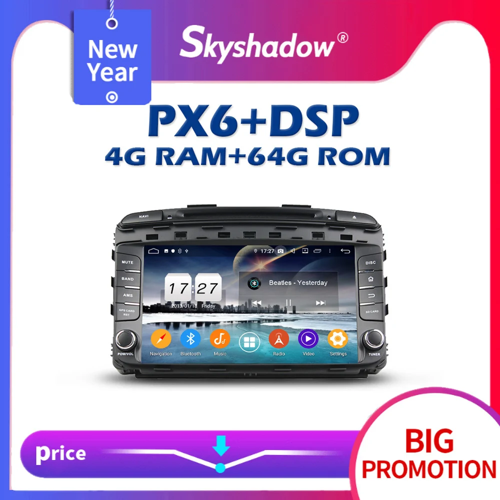 PX6 carplay автомобильный dvd плеер DSP IPS Android 10 0 4 Гб + 64 Bluetooth 5 Wifi GPS Google Map RDS радио для kia