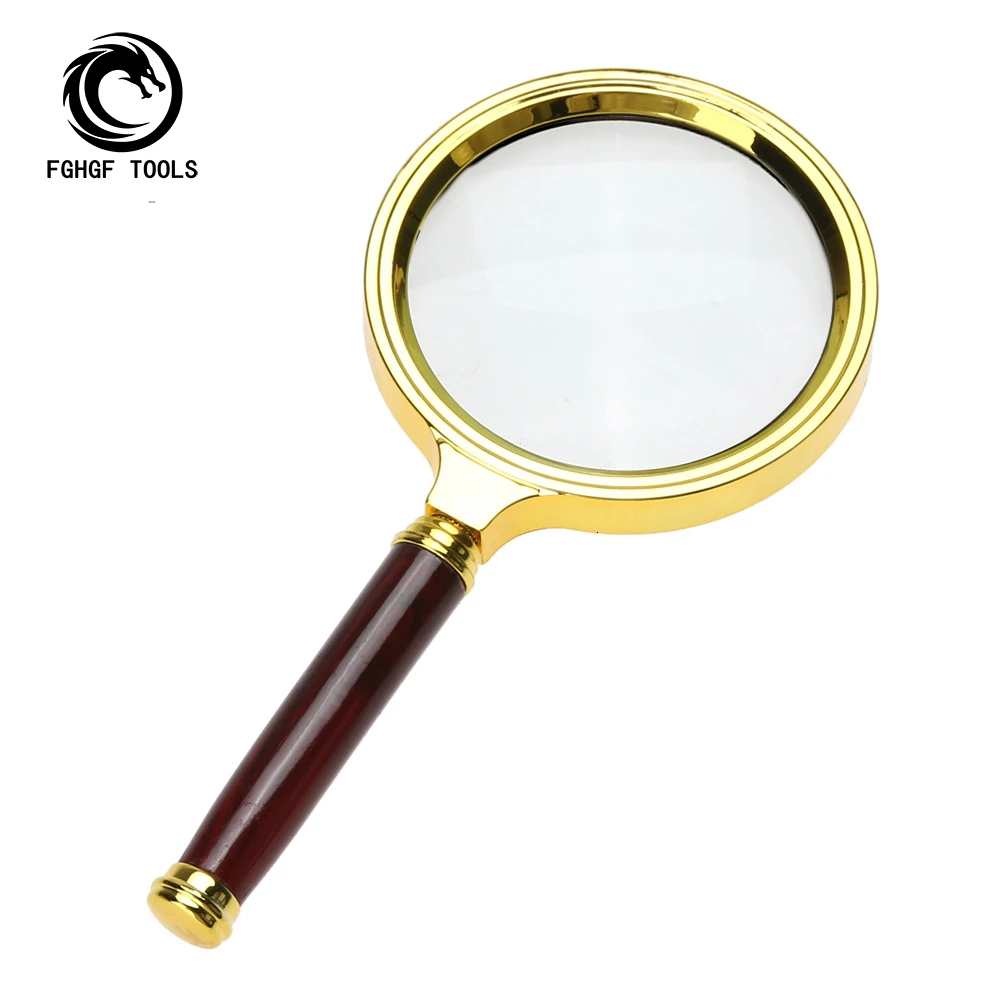 

FGHGF 10X 80mm Handheld Magnifier Hand Magnifying Tool Glass Loupe For Reading Jewelry Glass