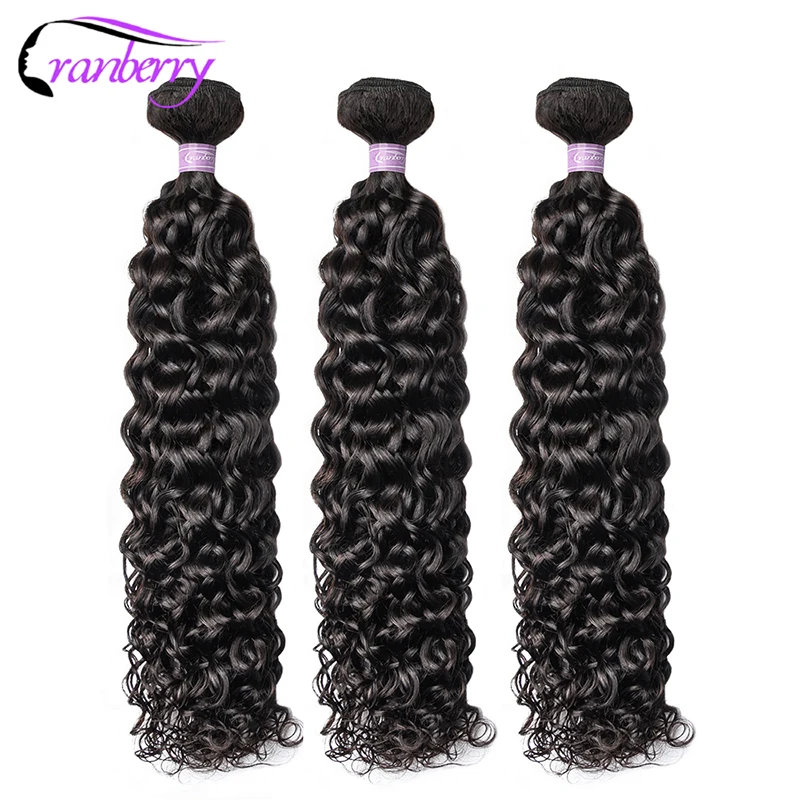 

CRANBERRY Hair Brazilian Water Wave Bundles 3 pcs/lot 100% Human Hair Weave Bundles 100g/pc Remy Hair Extensions Weaving