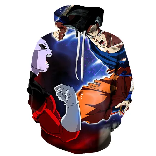 Новая мода Dragon Ball Z толстовки с принтами мужские Аниме Дизайн 3D уличная Мужская Весенняя пуловер с длинными рукавами Homme - Color: AFKH1494(Asian Size)