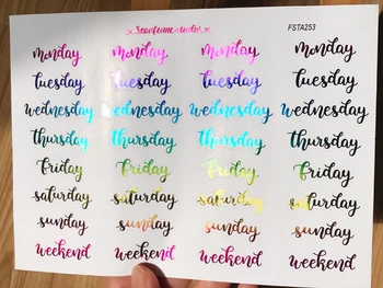 

1pc Week English words handbook sticker Decorative Stationery Sticker DIY Planner Diary Scrapbooking Album Stickers