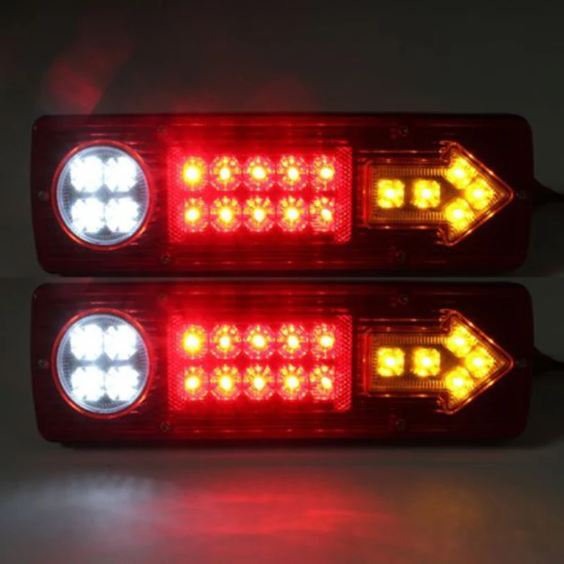 2x12 V Водонепроницаемый прочный автомобиль грузовик светодиодный задний светильник Аварийные огни Задний фонарь для прицепов, кемперов лодки фонарь заднего хода