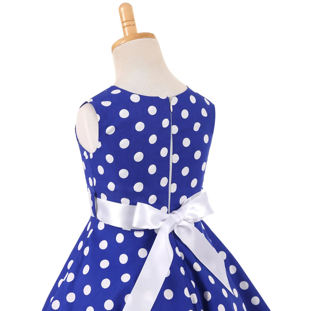 Платье; платье для девочек; vestidos; Детские платья для девочек; vestido infantil; платье; vestido robe fille; новое рождественское платье без рукавов в горошек; Z4