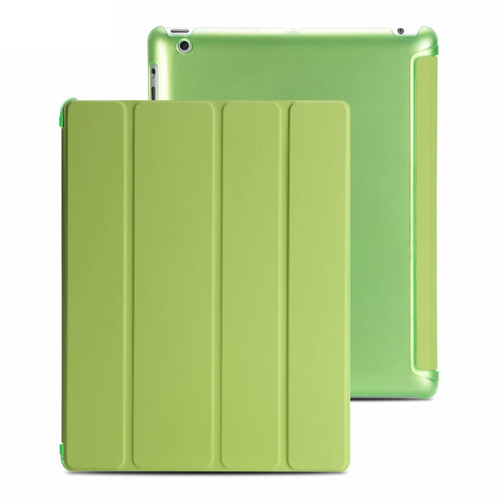 Для ipad 2 3 4 Чехол кожаный флип-чехол для ipad 2 Чехол A1396 смарт-подставка держатель Funda для ipad 4 чехол A1458 A1460 - Цвет: Зеленый