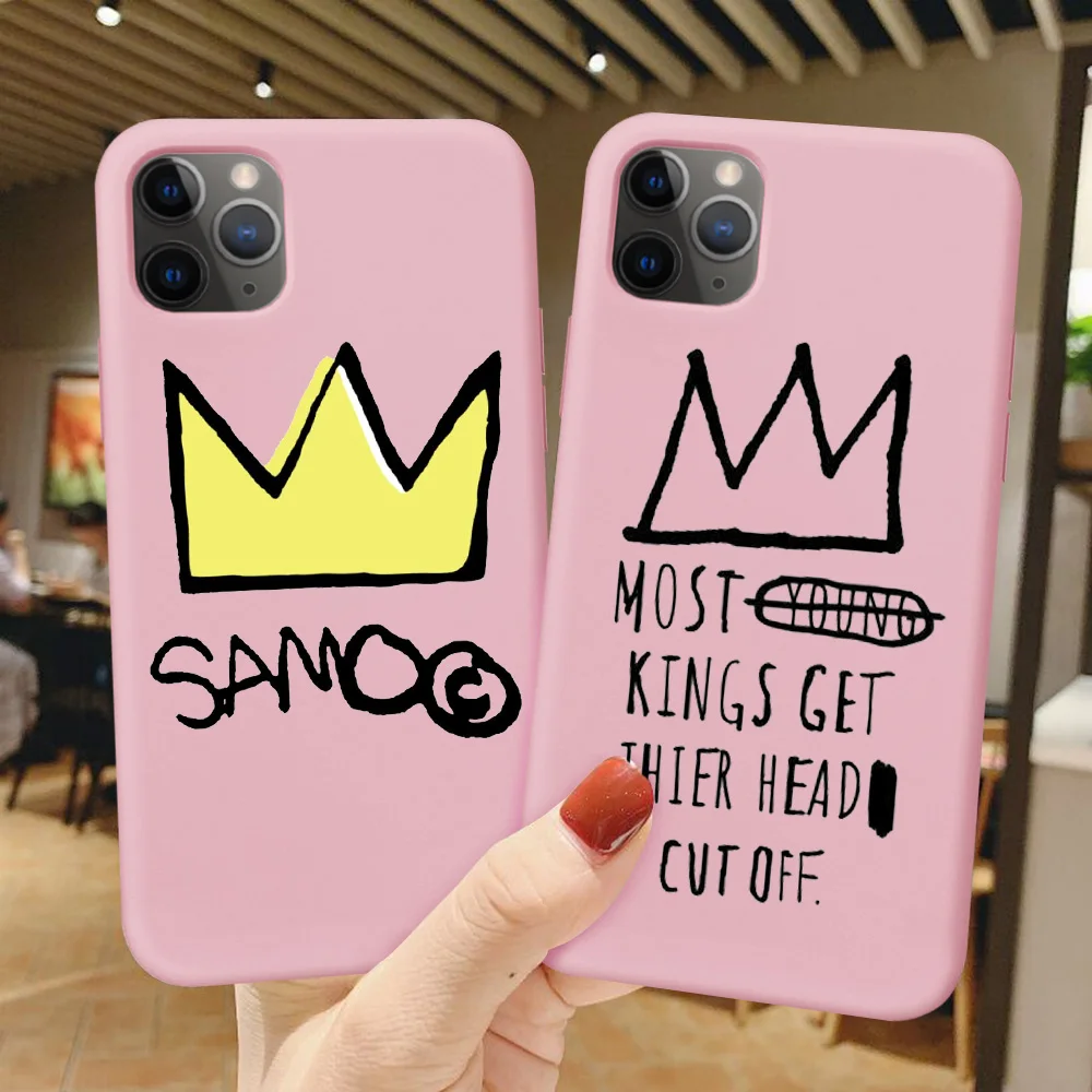 Современный чехол для iPhone 11 X XR XS MAX Pro 6 6S 7 8 Plus Розовый матовый Мягкий ТПУ телефона |