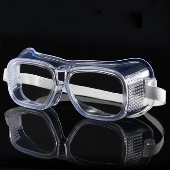 

1PC Fully Enclosed Transparent Protective Safety Goggles Wide Vision Anti-splash Anti-sand Eye Mask Anti-Fog Breathable Goggles