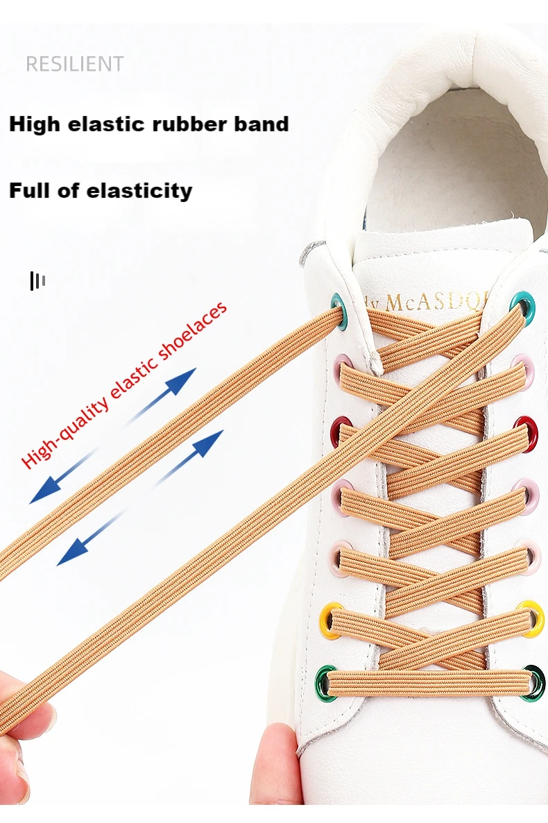 Magnetic Lock Shoelaces Without ties Elastic No tie Shoe laces Sneakers Shoelace Kids Adult Quick Laces One Size Fits All Shoes