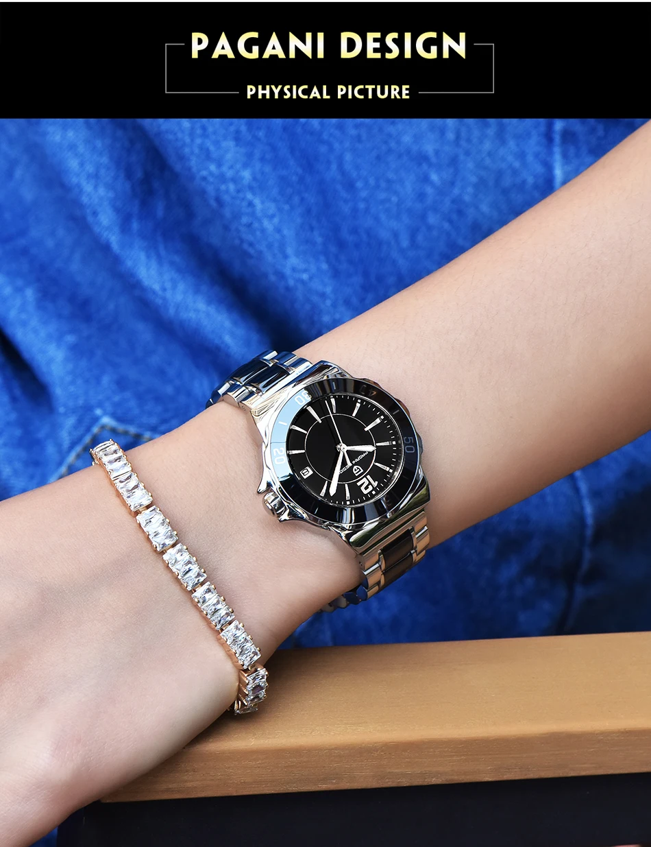 Pagani Дизайн брендовые керамические женские водонепроницаемые кварцевые часы женские роскошные женские часы Relogio Feminino