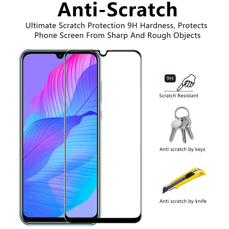 3-in-1стекло, huawei y8p tempered glass protection for huawei y6p/y7p 2020 camera protector honor 9a/9c glass film huawei y8-p