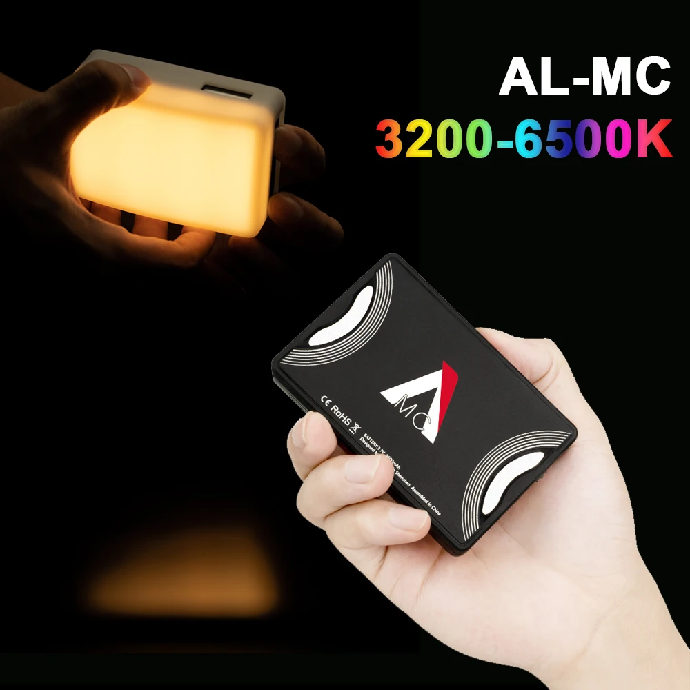 Aputure AL-MC мини RGB светодиодный светильник HSI/CCT/FX светильник ing 3200 K-6500 K видео Фотография светильник s для студии видео Vlog DSLR камера