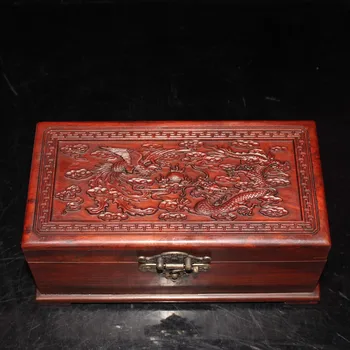 

Exquisite antique mahogany jewelry box