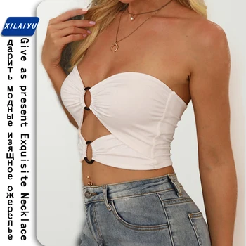 

XILAIYU Women Backless Sexy Cotton Seamless Underwear Tank Crop Tops For Women 2020 Summer Corset top bustier lingerie camisole