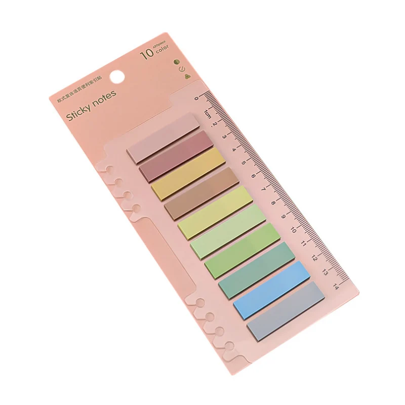 200 Sheets Retro Morandi Index Memo Pad Posted It Sticky Notes Paper Sticker Notepad Bookmark School Supplies Kawaii Stationery