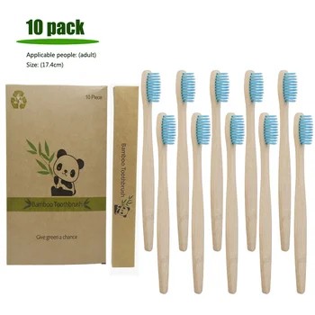 

10pc/set bamboo charcoal Soft Toothbrushes Eco-friendly recyclable pack Biodegradable Vegan Oral Care Tooth brush case wholesale