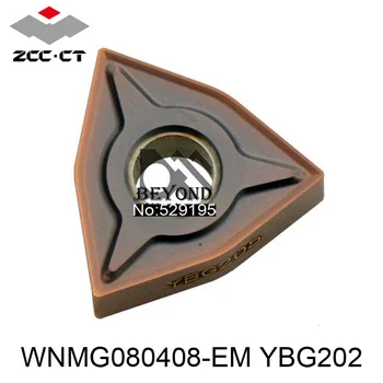 

ZCC Original Insert WNMG080408-EM YBG202 WNMG 080408 Carbide Inserts Lathe Cutter Tools Turning Tool токарный резец CNC