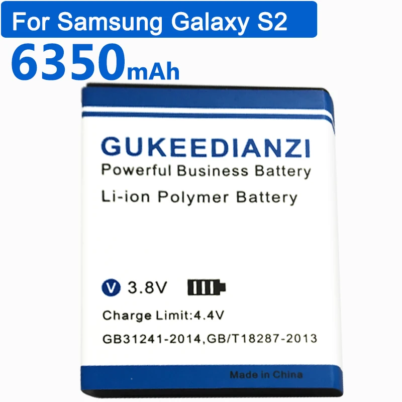 GUKEEDIANZI телефон Батарея для samsung Galaxy S2 I9100 I9103 I9105 I9100G I9108 I9050 S II EB F1A2GBU 6350 мА/ч, EB-F1A2GBU безопасный