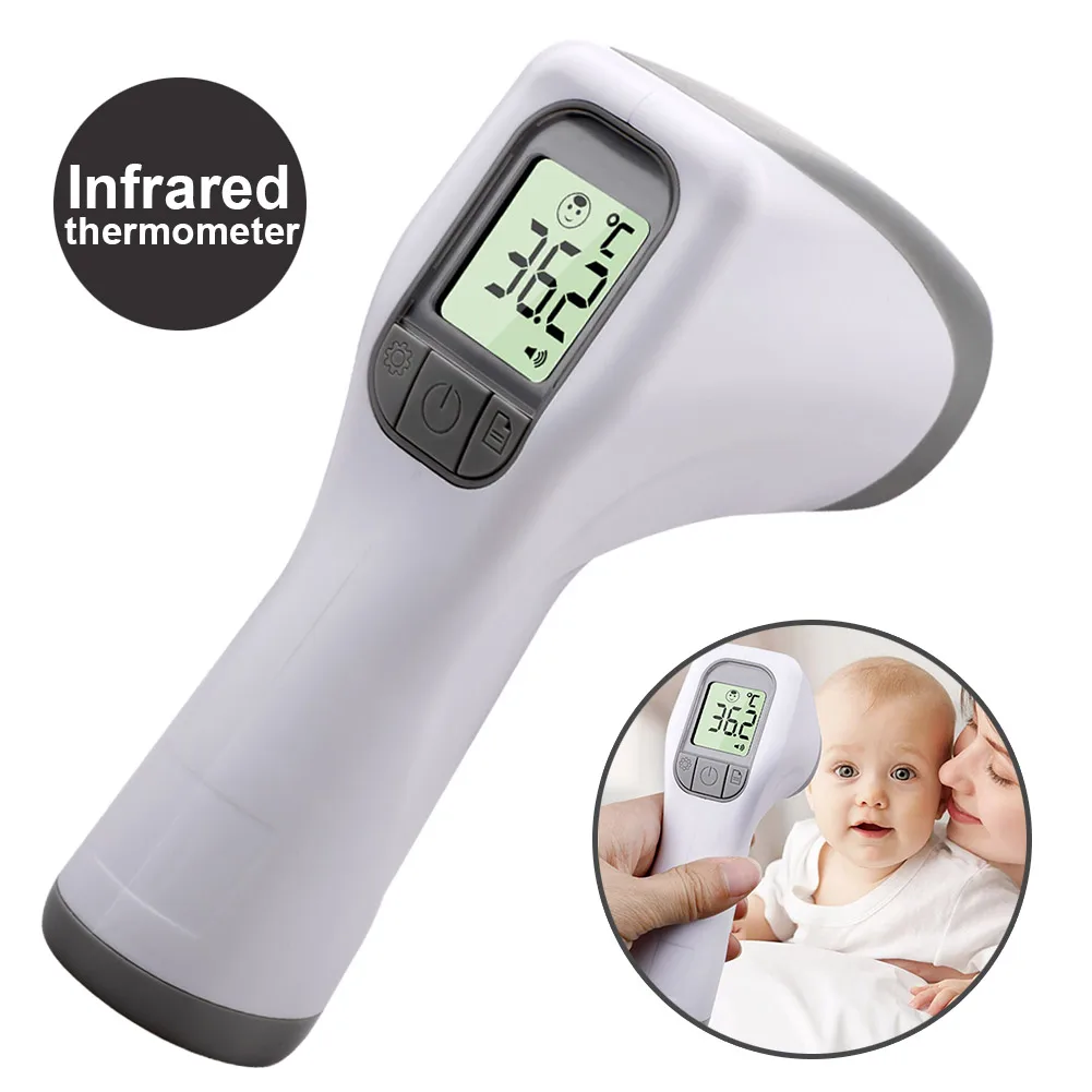 

Handheld Forehead Infrared Digital Thermometer Gun Multifunction Non-Contact Lcd Backlight Baby Adult Body Medical Thermometer