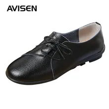 Модная женская обувь; женская дышащая кожаная обувь на плоской подошве; женская обувь; нескользящие кроссовки; женские повседневные лоферы на шнуровке