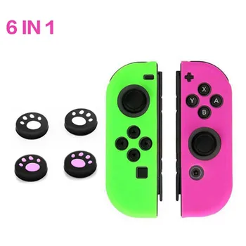 

4pcs Silicone Cat Paw Protective Joystick Cap Analog Cover for Animal Crossing for Nintend Switch/Switch Lite Joy-Con Controller