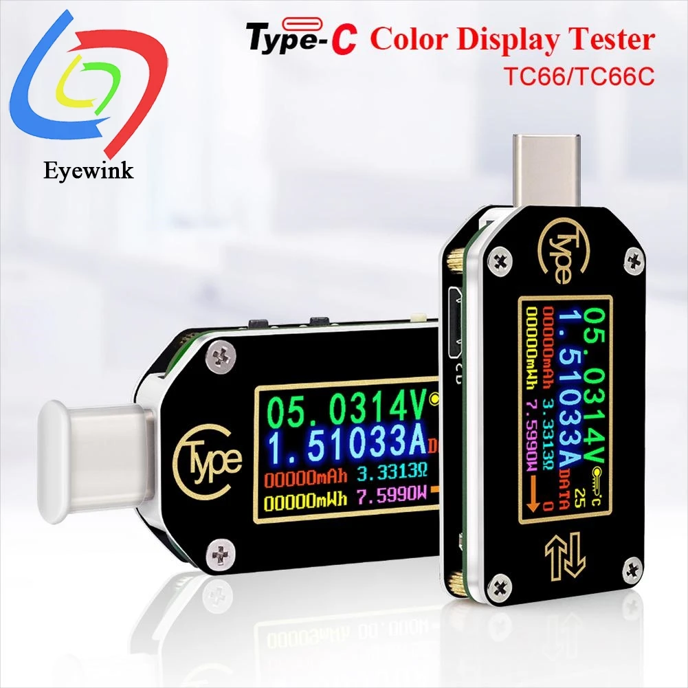 Вольтметр и амперметр TC66/TC66C PD с триггером типа C измеритель напряжения 2 полосный