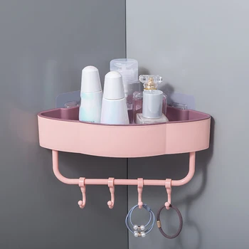 

Triangle Rack With Hook Wall-mounted Toilet Free Punch Storage Rack Shower Shelves Holder Organizer Towel Bathroom Accessories