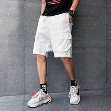 Красивые летние мужские шорты, качественные хлопковые короткие штаны, длина до колен, Повседневная Уличная одежда в стиле хип-хоп, мужские шорты-шаровары, бермуды Masculina