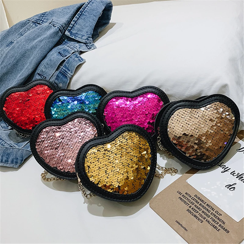 Skup Mini torebka dla dzieci serce dziecko torby listonoszki małe dziecko dziewczyna torby torebka z łańcuszkiem prezent urodzinowy księżniczka wieczorne Party torby