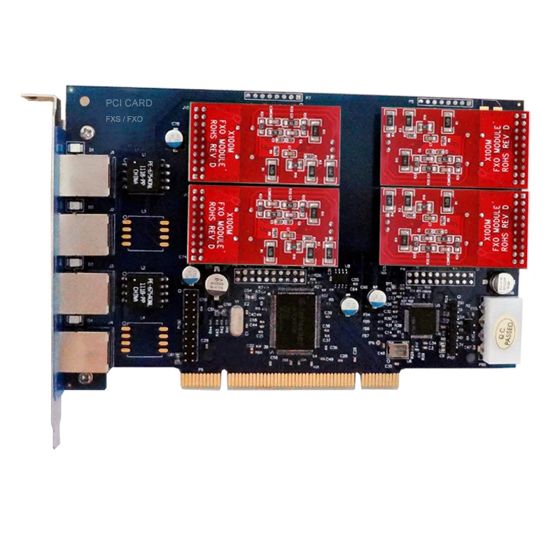 TDM410P с 4 модули FXO и FXS карты Совместимость Sangoma digium tdm400p звездочка VoIP АТС Issabel