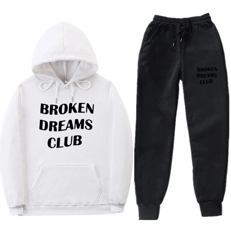 Dream breaked Club Sudadera con capucha + Pantalones Tumblr inspire una ropa deportiva de neutral, suave y opaco, ropa deportiva para con capucha y sudaderas| - AliExpress