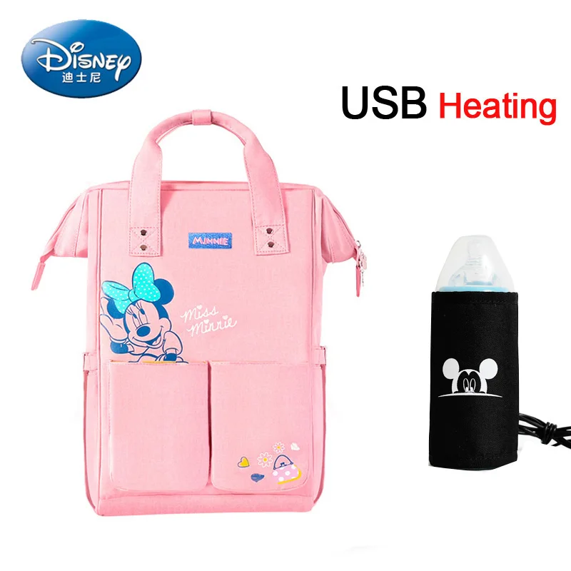 Сумка для подгузников disney, рюкзак для подгузников для беременных, Большой Вместительный рюкзак для кормления, рюкзак для путешествий с USB подогревом, Детская сумка - Цвет: B121