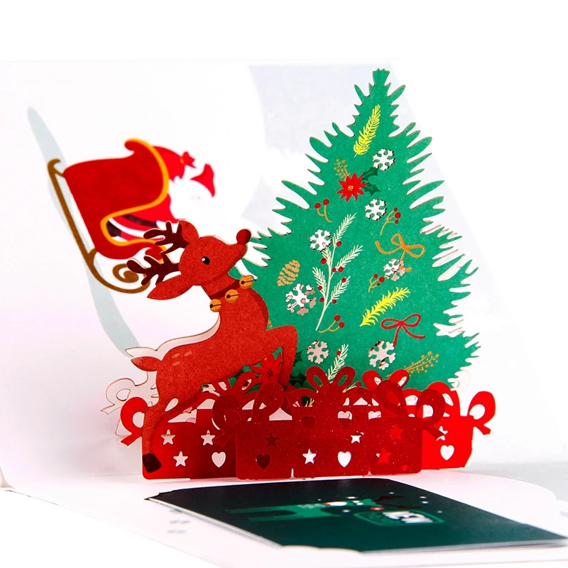 3D свадебные приглашения всплывающие поздравительные открытки на день рождения подарочные открытки на заказ лазерная резка сердце пустой Рождество любовь письма сообщения - Цвет: G9014C