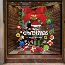 

Christmas Elements Door And Window Decorations Shop Window Glass Scene Layout Wall Stickers