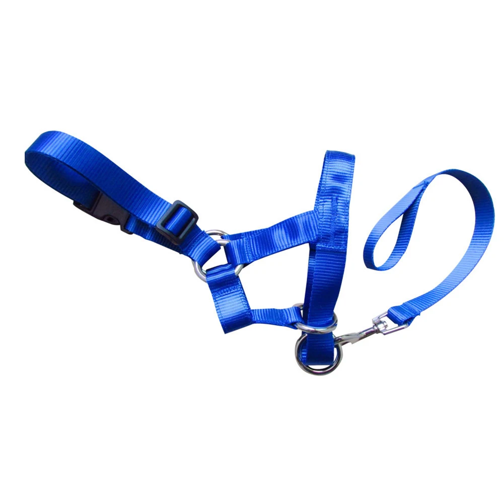 Синий Nylon Dogs Head Collar Dog Training Halter Blue Red Black Colors S M L XL XXL Sizes - Цвет: Синий