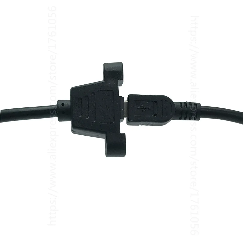 Мини-usb кабель 2,0 тип крепления панели папа-мама удлинитель Кабель-адаптер с винтами 0,3 м 0,5 м