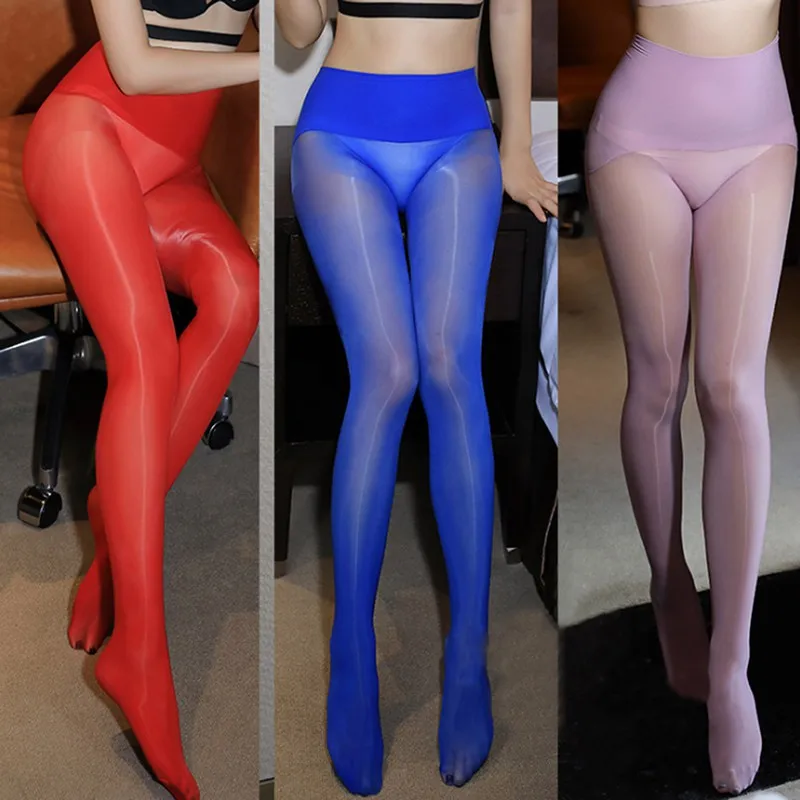 

Women Sexy Transparent Slim Pantyhose High 8D Oil Glossy Shiny Tights Body Stockings