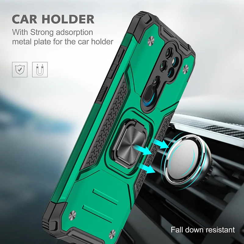 for Xiaomi Redmi Note 8 Pro Case Cover Armor Impact Shockproof Metal Holder Magnet Phone Case for on Xiaomi Redmi Note 8 Pro iphone pouch