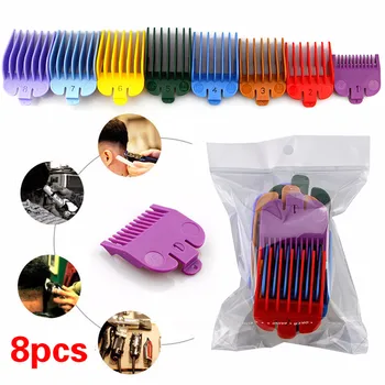 

8PCS Hair Clipper Limit Comb Guide Attachment Size Barber Replacement 3/6/10/13/16/19/22/25mm #35