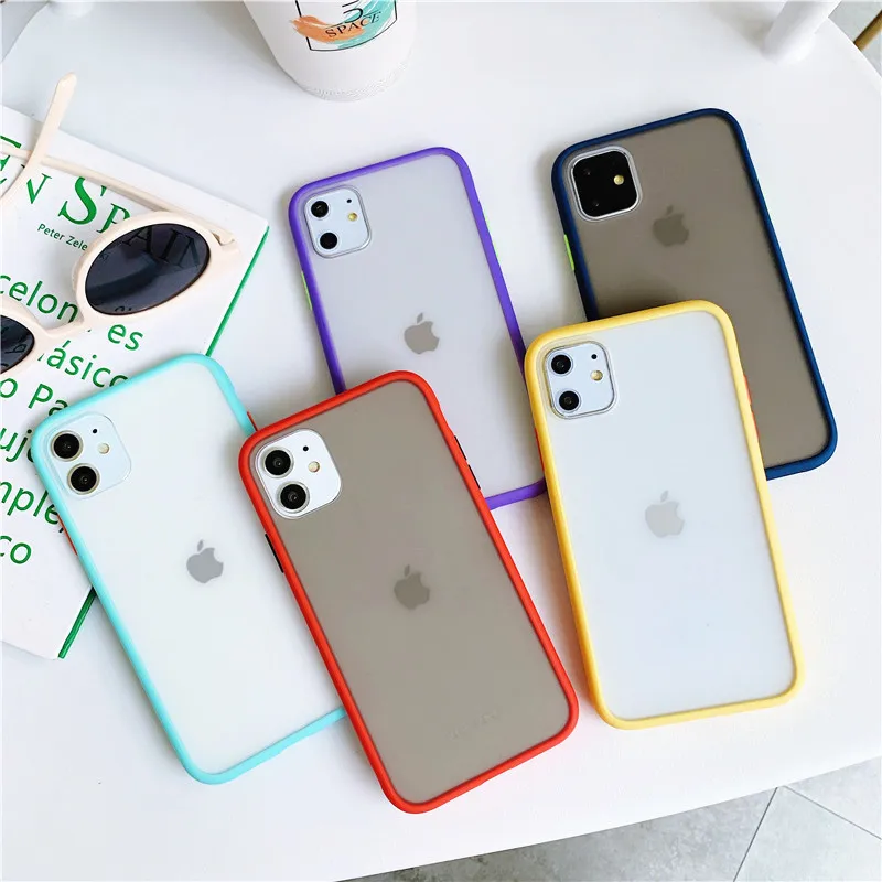 

Shockproof Transparent Phone Case For iPhone 11 Pro Max XR X XS Max Soft TPU and PC Cases For iPhone 7 8 6 6s Plus Clear Covers