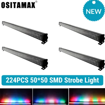 

LED Strobe Light 224pcs SMD RGB Stroboscope Equipment Lighting DJ Stage Bar Light Flash Light Program Color Change Strobe Lamp