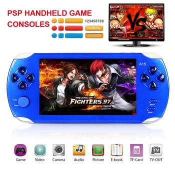 

PS1 Game Portable 5.1 inch HD Handheld Game Player MP5 MP4 2200 Game Console 5.1 Inch For PSP 16G Video Games Consoles
