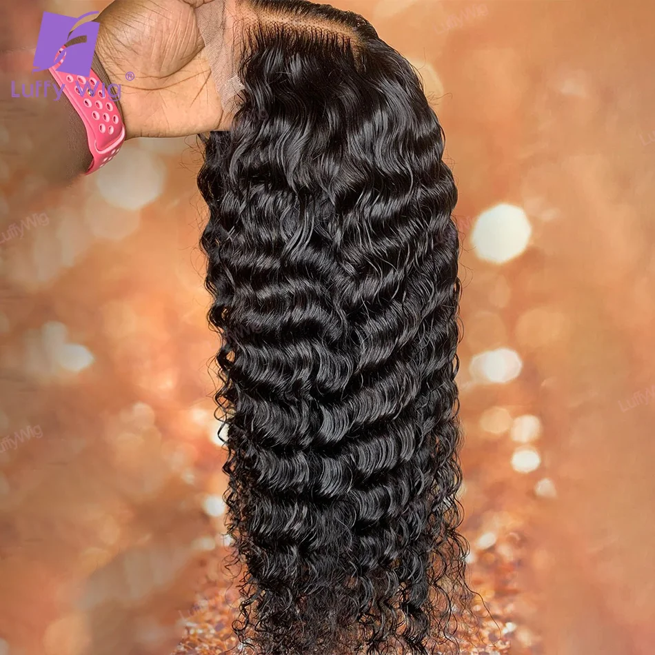 Luffywig-Peluca de cabello humano ondulado para mujer, postizo de encaje Frontal 13x6, color ombré, Remy brasileño, línea de pelo Natural 180%, T1B/30
